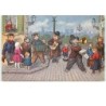 n°13785 - Chats habillés se promenant et chantant dans la rue