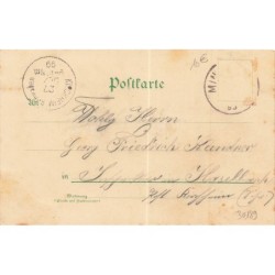 n°30189 - Nouvel An - Prosit Neujahr 1900 - Femme trinquant avec du champagne
