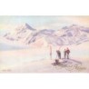 n°30203 - Illustrateur Pellegrini - Bonne Année - Randonneurs en ski