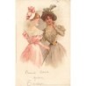 n°30210 - Illustrateur M.S.M. - Deux jeunes femmes discutant - Meissner