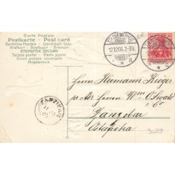 n°30229 - Carte Gaufrée - Nouvel An - Femme portant des seaux remplis de bouteilles de champagne