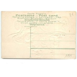 n°13791 - Carte Gaufrée - Best Wisches - Enfants dans une voiture