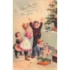 n°30276 - Carte Gaufrée - A Happy Christmas and a Prosperous New Year - Enfants découvrant leurs jouets