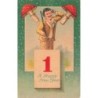 n°30294 - Carte Gaufrée - Nouvel An - A Happy New Year - Homme près de champignon