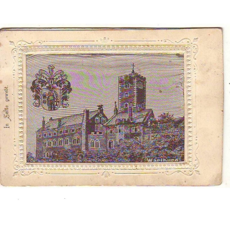 n°13801 - Carte BrodéeTissée Soie - WARTBURG - In Seide gewebt