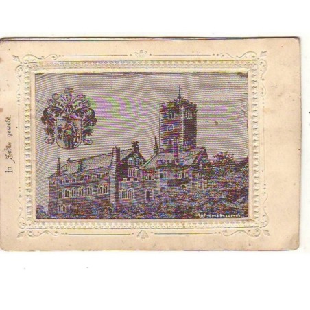 n°13801 - Carte BrodéeTissée Soie - WARTBURG - In Seide gewebt