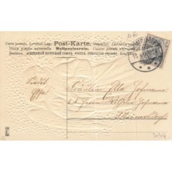 n°30314 - Carte Gaufrée - MSIB 13606 - Gesegnete Ostern - Deux anges gardien priant