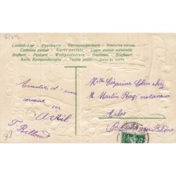n°30329 - Carte Gaufrée - 1er Avril - Il est le gentil courrier de mon amitié - Poisson, Muguet
