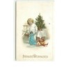 n°13815 - Carte Gaufrée - Fröhliche Weihnachten - Enfant avec ses jouets