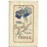 n°30351 - Carte Brodée - Bonne Année - Oeillet