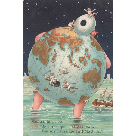 n°30358 - Expéditions Polaires - Maman la Terre - Je crois que, j'ai des vers. Cela me démange au Pôle Sud - Surréalisme