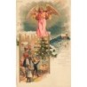 n°30371 - Noël - Fröhliche Weinacht - Ange gardien veillant sur une famille près d'un sapin