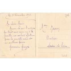 n°30407 - Style Baumgarten - Bonne Année - Enfants regardant par une fenêtre à minuit
