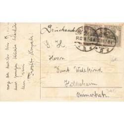 n°30415 - Carte Gaufrée - Nouvel An - Homme en costume tenant une rose