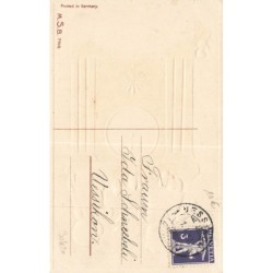 n°30420 - Carte Gaufrée - Flatscher - Prosit Neujahr - Bébés assis sur une pendule trinquant - M.S.B. n°7146