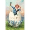 n°30422 - Joyeuses Pâques - Garçon sortant d'un oeuf