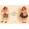 n°30438 - Anniversaire - Clapsaddle - Deux enfants, le garçon ouvrant un cadeau