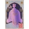 n°30451 - Carte Gaufrée - Art Nouveau - Femme portant un panier et tenant des fleurs