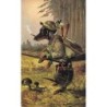 n°30452 - Illustrateur M. Müller - Teckel en tenue de chasseur, fumant