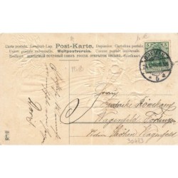n°30483 - Carte Gaufrée - MSIB 13648 - Fröhliche Weihnachten - Ange portant un plateau rempli de jouets