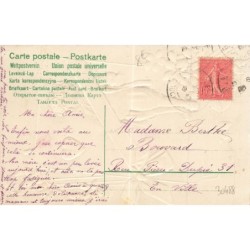 n°30488 - Carte Gaufrée - Clapsaddle - Souvenir d'Amitié - Jeu de cartes entouré de violettes