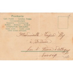 n°30489 - Souhaits Sincères - Anges décorant un fer à cheval avec des trèfles - Paillettes
