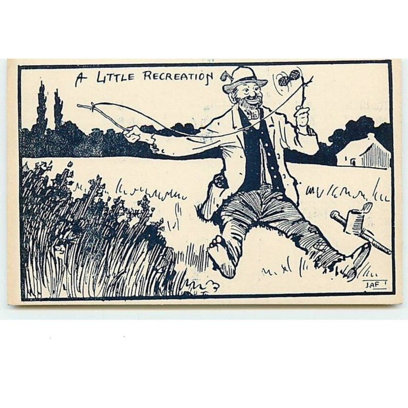 n°13874 - Jaf - A little Recreaation - Homme jouant avec un diabolo de fortune