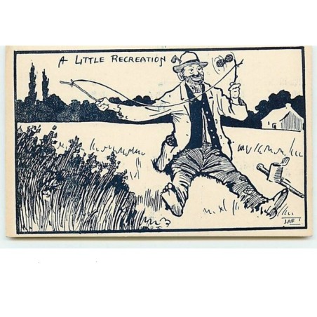 n°13874 - Jaf - A little Recreaation - Homme jouant avec un diabolo de fortune