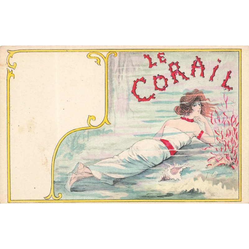 n°30506 - Illustrateur F. Chamouin - Le Corail - Art Nouveau - Femme