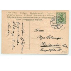 n°13877 - Carte Gaufrée - Fröhliche Weihnachten - Ange gardien distribuant des cadeaux à des enfants