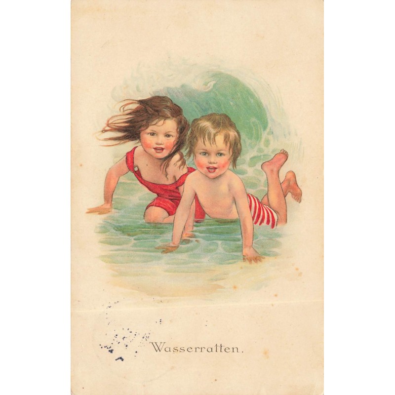 n°30527 - SB Pearse - Wasserratten - Enfants allongés dans l'eau - MM Vienne N°844