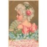 n°30536 - Fantaisie - Clapsaddle - Jeune fille de dos s'éventant
