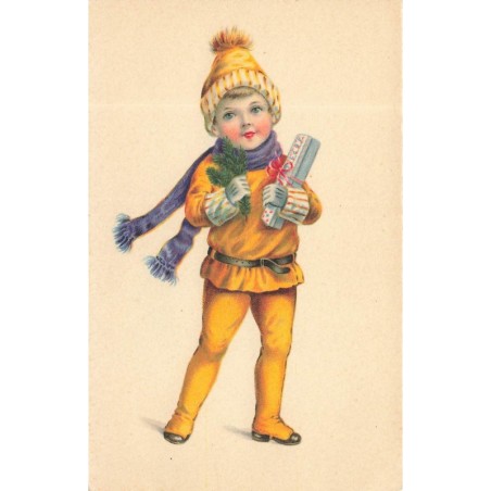 n°30539 - Fantaisie - Meissner - Enfant apportant un cadeau