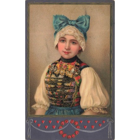n°30549 - Fantaisie - Meissner - Jeune fille en costume régional