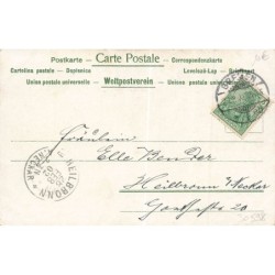 n°30598 - Fantaisie - Garçons dansant dans un pré chassant une libellule - Art Nouveau