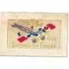 n°30602 - Carte Brodée - Vive l'Oiseau de France - Avion