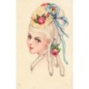 n°30607 - Hannes Petersen - Visage de profil d'une jeune femme style Pompadour