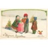 n°30610 - Pauli Ebner - Bonne année - Enfants se retrouvant avec des cadeaux dans la neige