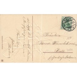 n°30631 - Carte Gaufrée - SER 393 - Fröhliche Ostern -Lièvres humanisés fumant des pipes