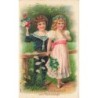 n°30640 - Carte Gaufrée - Anniversaire - MSIB 13888 - Deux jeunes gens