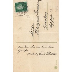 n°30643 - Anniversaire - Style Flatscher -  Des enfants et un chien faisant une ronde autour d'un arbre fleuri
