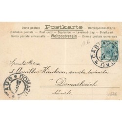 n°30648 - Art Nouveau - Dans un médaillon, jeune femme buvant, entourée de grappes de raisin - Vin