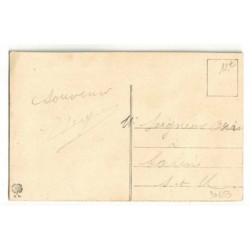 n°30653 -  Carte Brodée - Souvenir de Lorraine - Fleurs et oiseau brodés sur tissu
