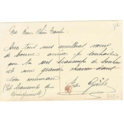 n°30652 -  Carte Brodée - Bonne Année - Motif Floral Iris