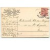 n°13896 - Carte Gaufrée - Fillettte avec des trèfles à 4 feuilles sur un champignon