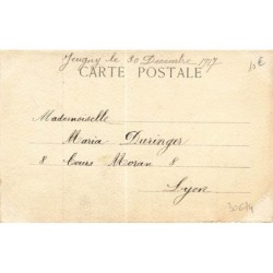 n°30674 - Carte Peinte à la Main - Henriette - Fillette au bouquet de roses - Mes meilleurs Voeux (1917)