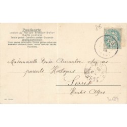 n°30684 - Fantaisie 1er Avril - Le Facteur et son Poisson d'Avril (1905)