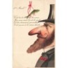 n°30685 -  1er Avril - Poisson d'Avril - Caricature Homme barbu au Grand Nez - 1905