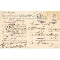 n°30713 - Carte Gaufrée - Nouvel An - Enfants Pierrot trinquant au Champagne sous un Trèfle - Meilleurs VÅux 1906