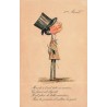 n°30721 - 1er Avril - Caricature Fiancé élégant au Haut-de-Forme - Poème humoristique